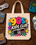 90s Kids Club Retro Cassette Tote Bag