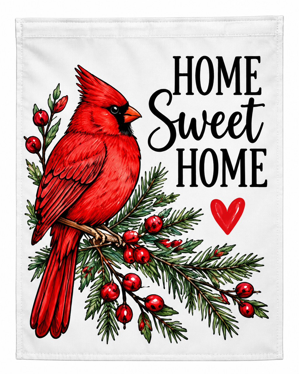 Home Sweet Home Cardinal Garden Flag