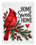 Home Sweet Home Cardinal Garden Flag
