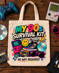 My 90s Survival Kit Retro Tote Bag