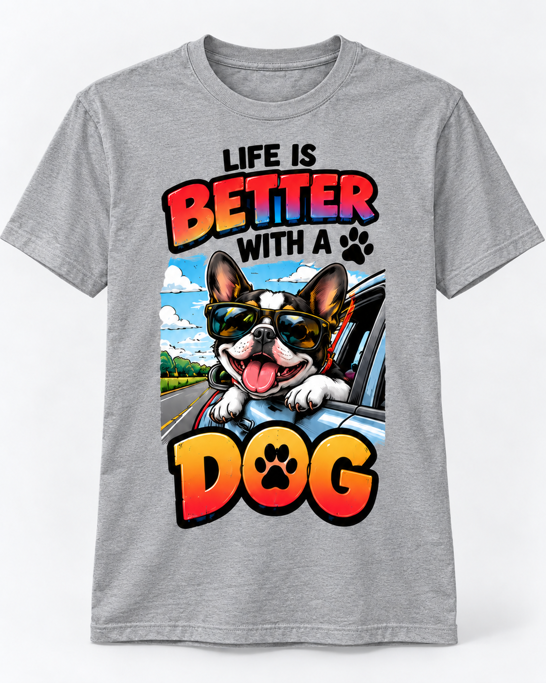 Life Is Better With a Dog Retro Graphic T-Shirt