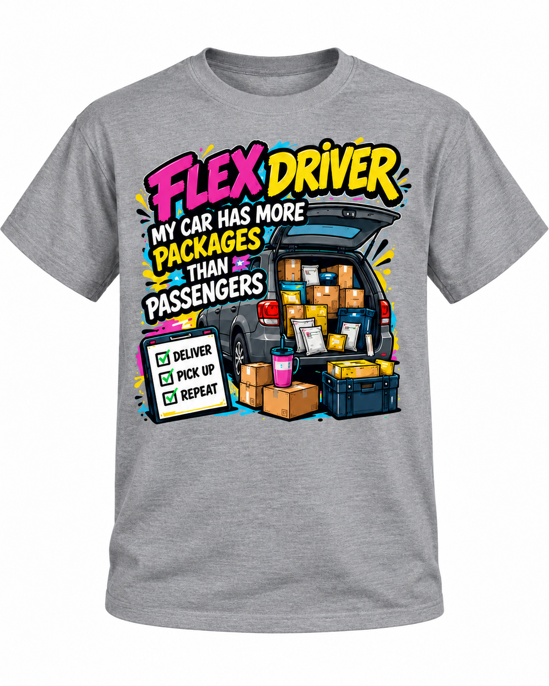 Flex Driver Delivery Mode – Funny Delivery Driver T-Shirt