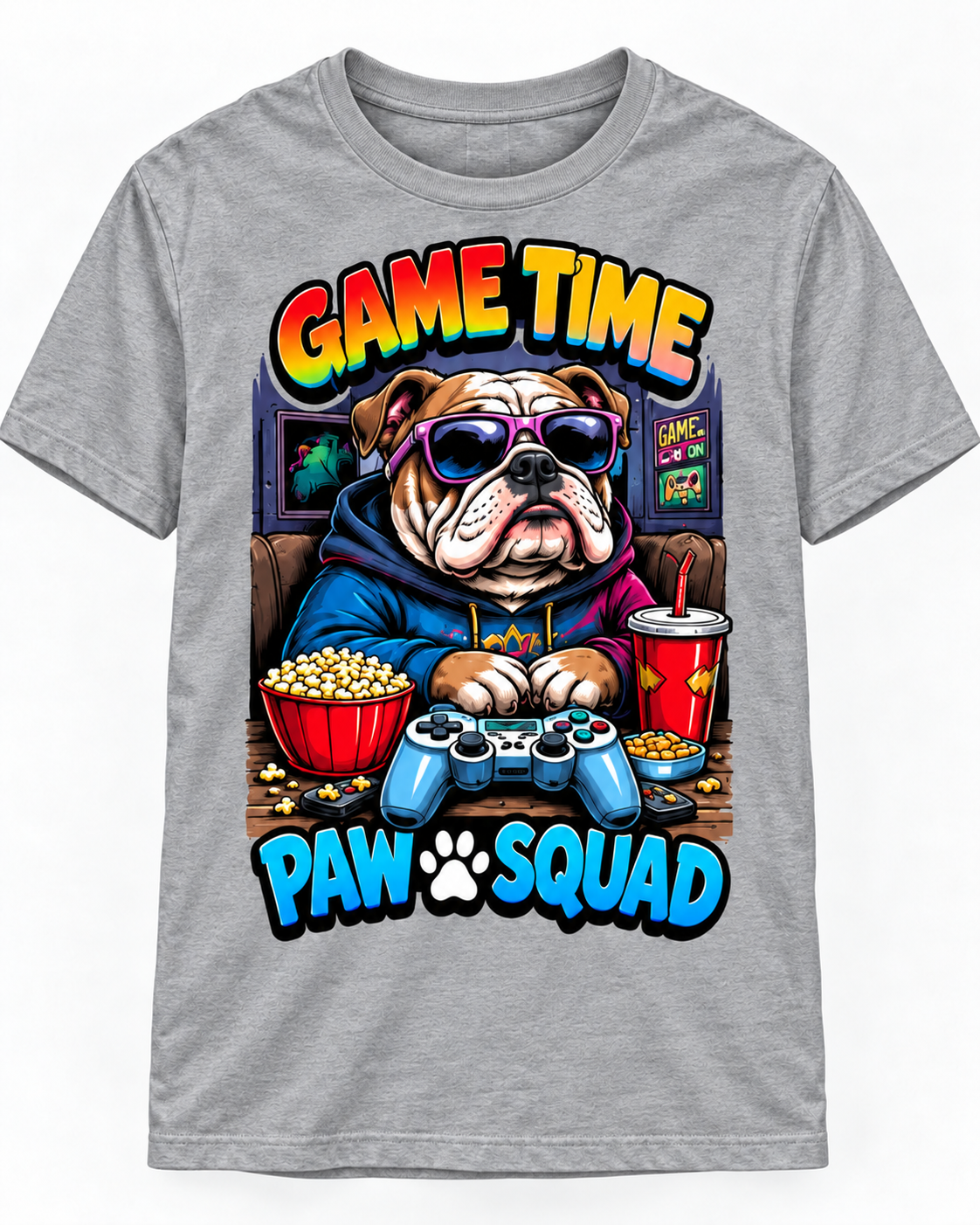 Game Time Panic Squad Retro Gamer Graphic Tee