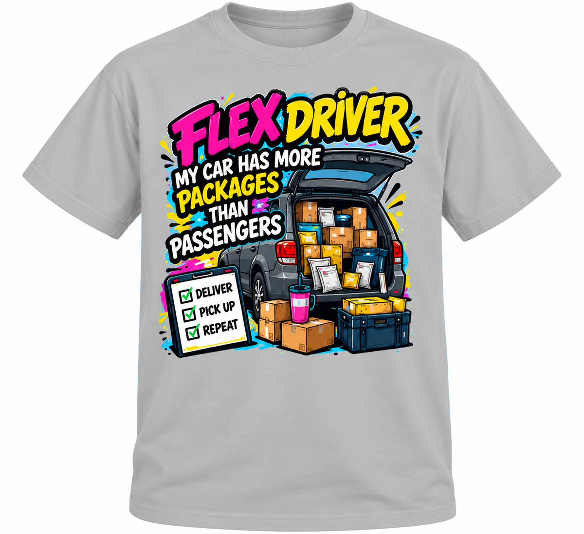 Flex Driver Delivery Mode – Funny Delivery Driver T-Shirt