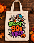 Spooky 90s Vibes Retro Halloween Tote Bag