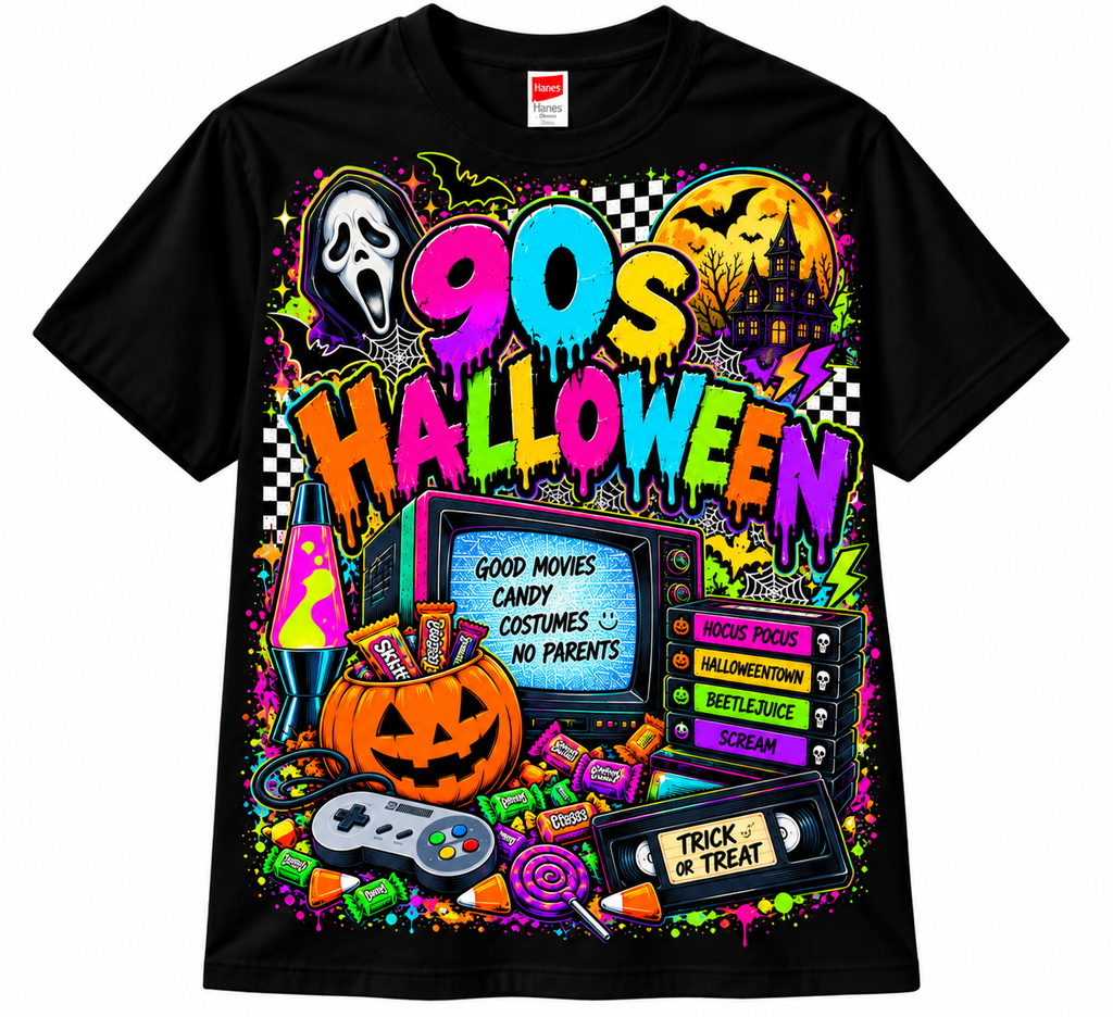 90s Halloween Retro Throwback T-Shirt