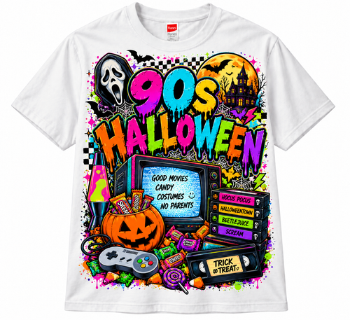 90s Halloween Retro Throwback T-Shirt