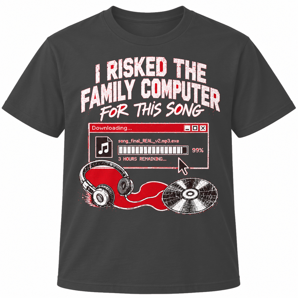 I Risked the Family Computer for This Song – Retro Download T-Shirt