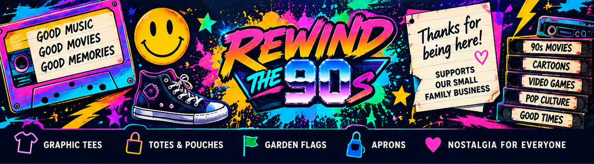 Rewind the 90s bottom desktop nostalgic arcade graphic