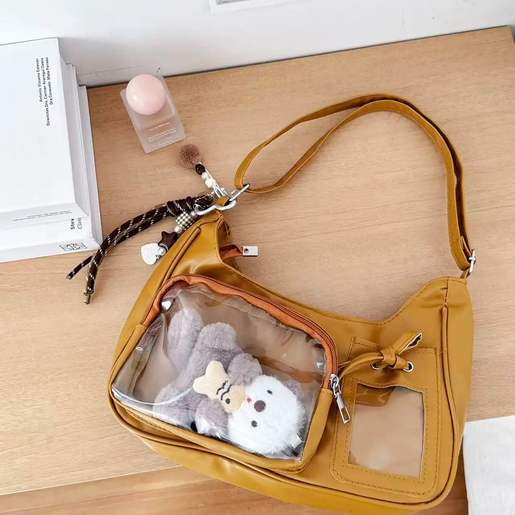 90s Throwback Transparent Shoulder Bag