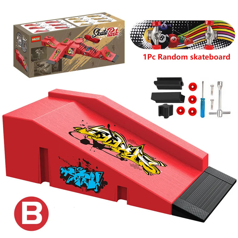 90s Finger Skateboard Park & Ramp Set