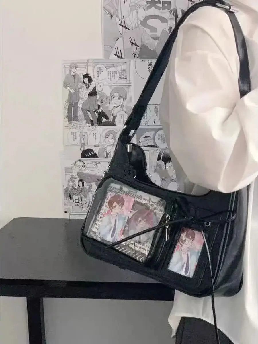 90s Throwback Transparent Shoulder Bag