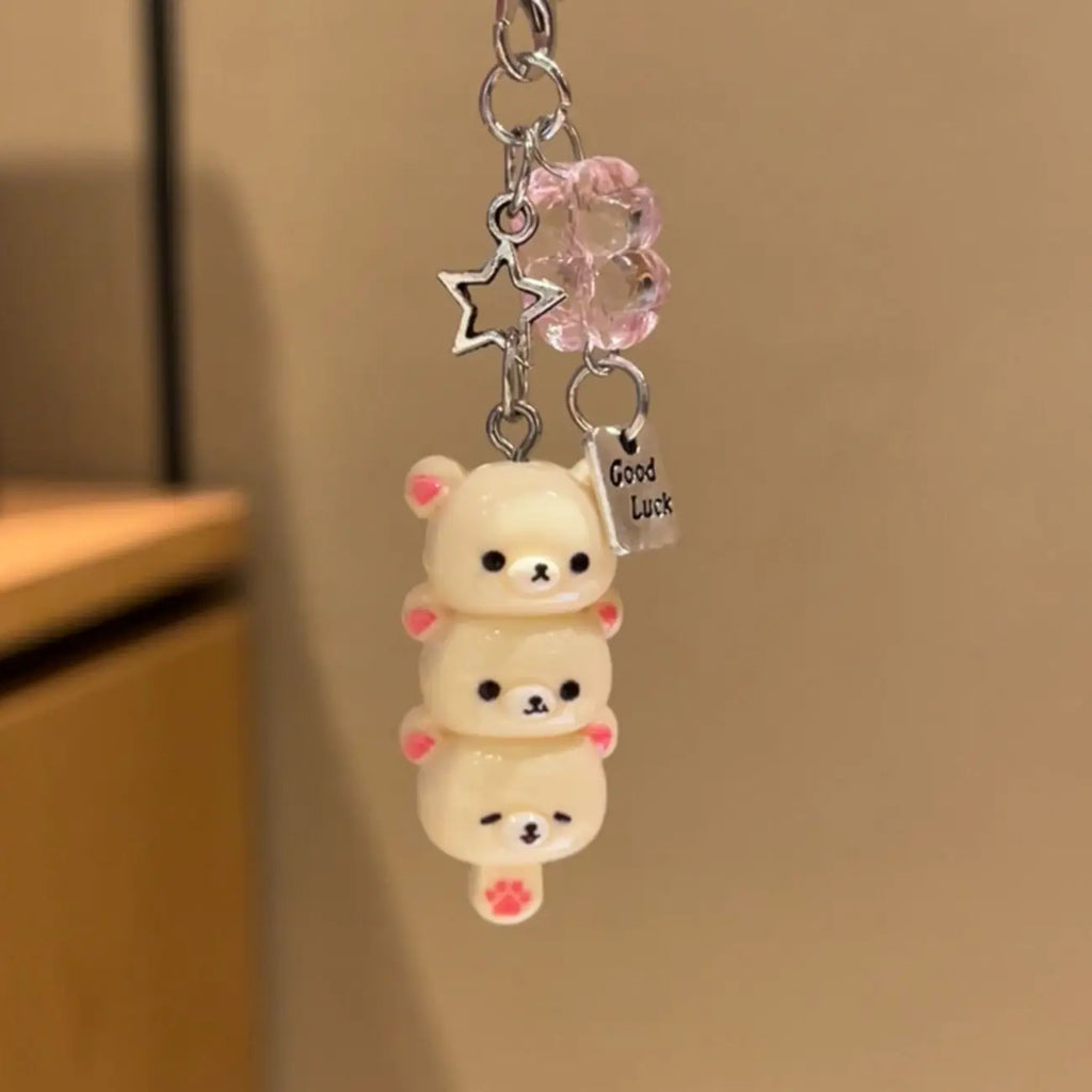 Y2K Bear Phone Charm Keychain