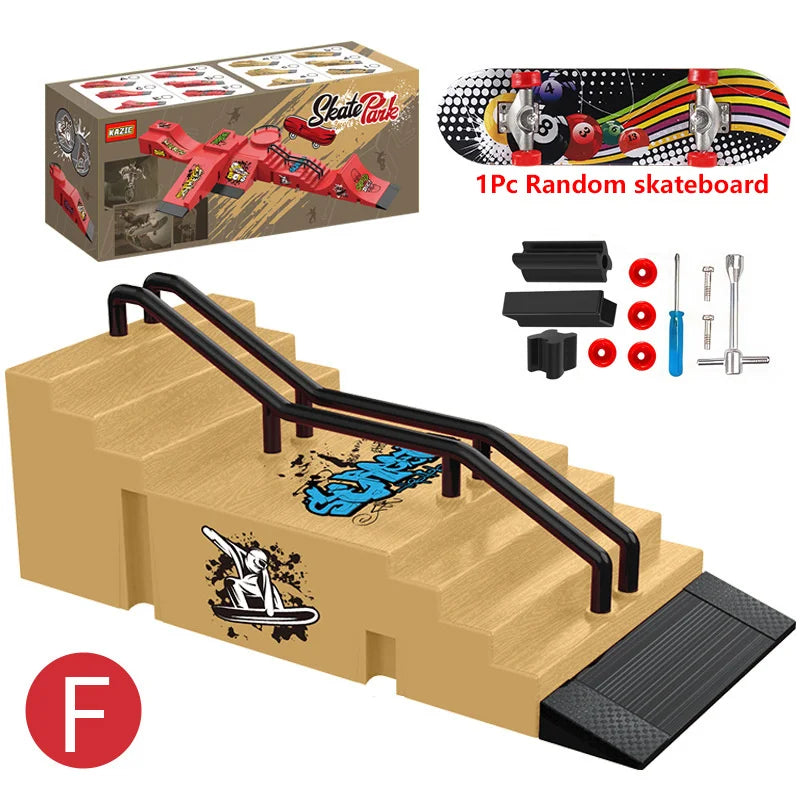90s Finger Skateboard Park & Ramp Set