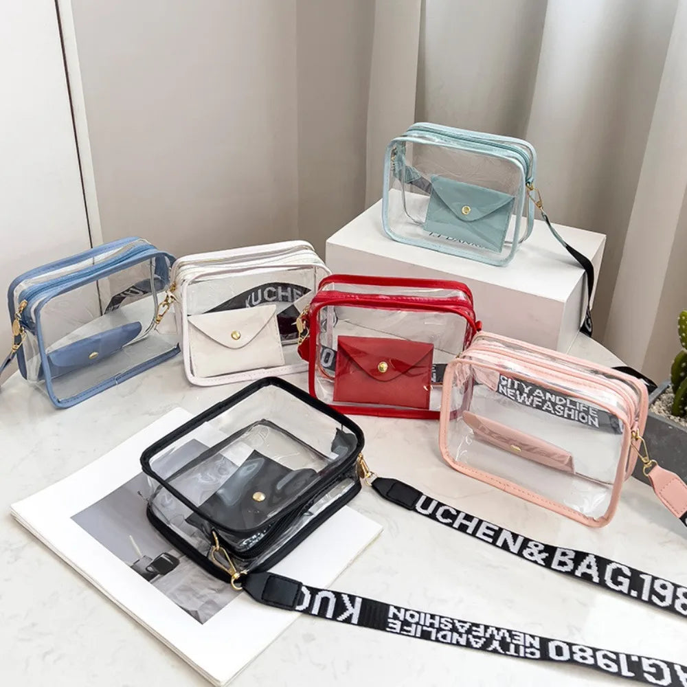 Y2K Candy-Color Transparent Jelly Crossbody Bag