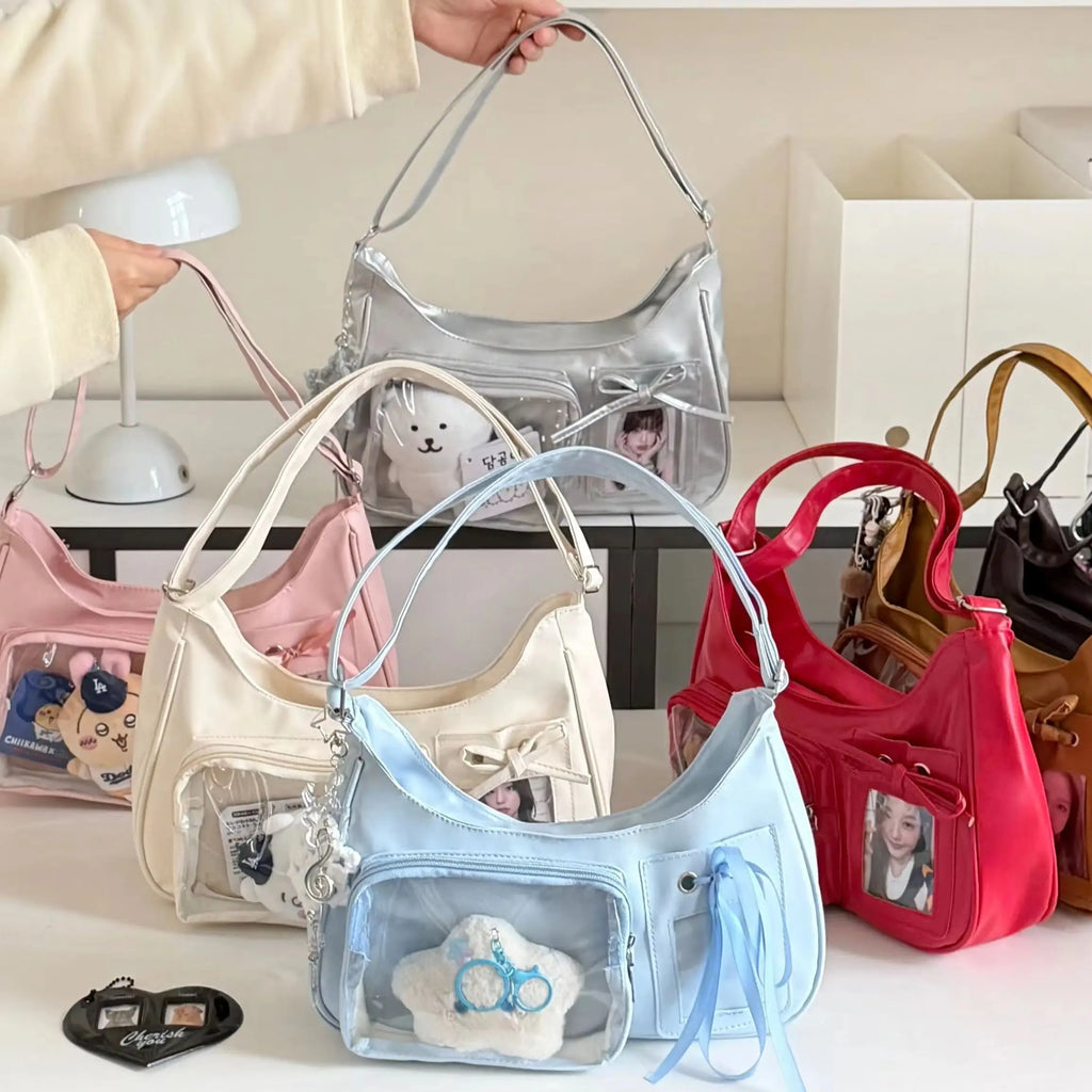90s Throwback Transparent Shoulder Bag