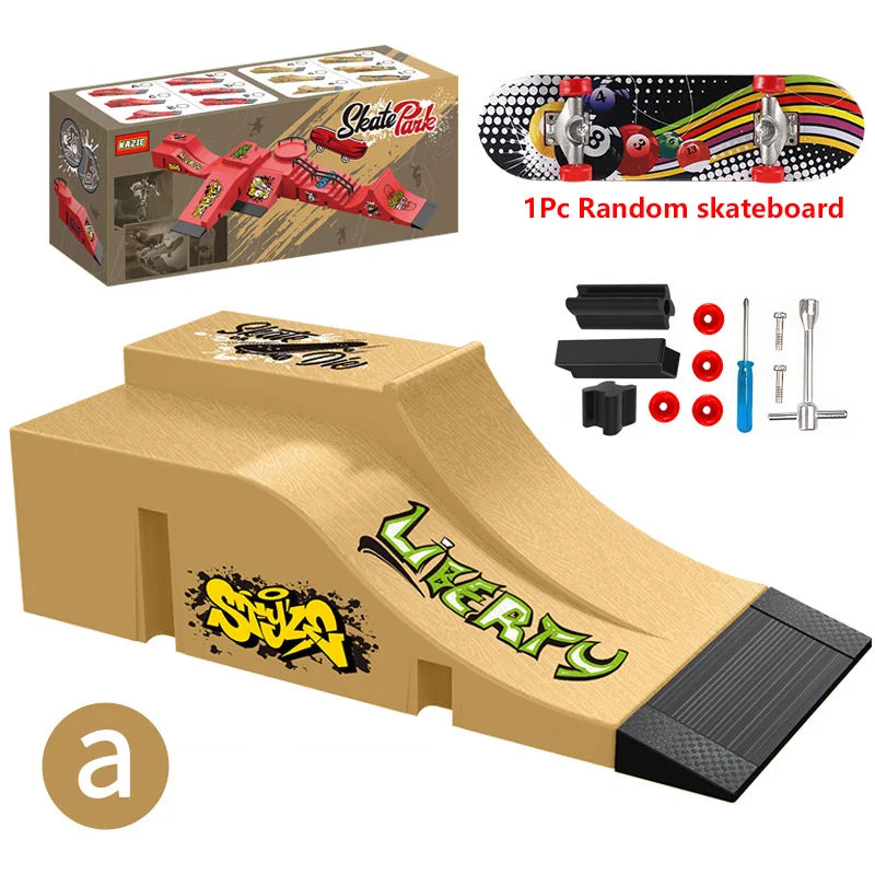 90s Finger Skateboard Park & Ramp Set