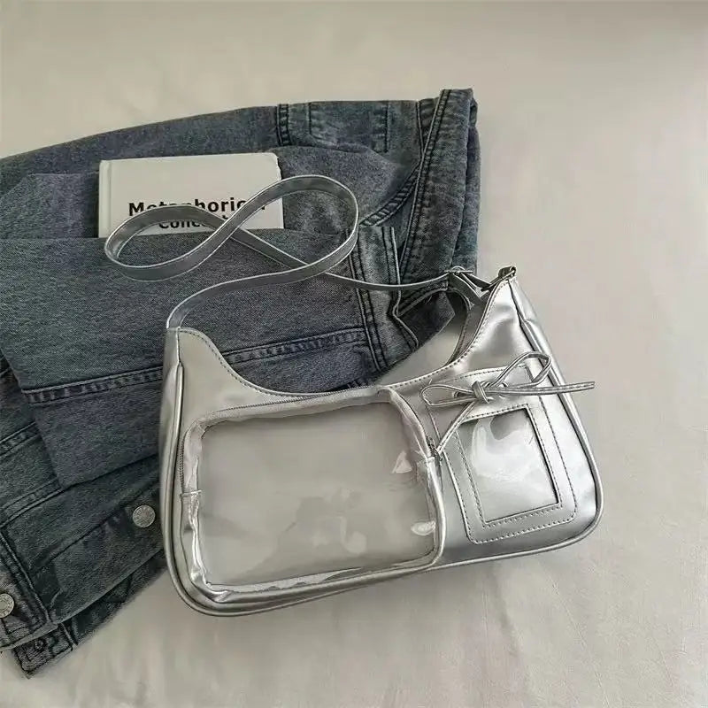 90s Throwback Transparent Shoulder Bag