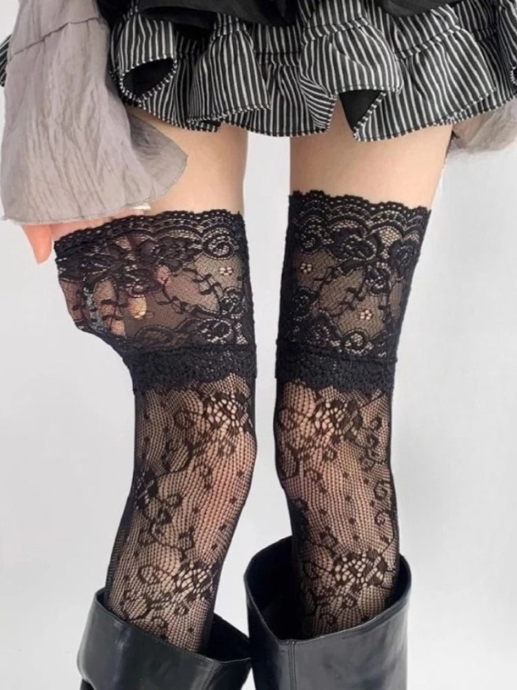 90s Lace Over-the-Knee Stockings