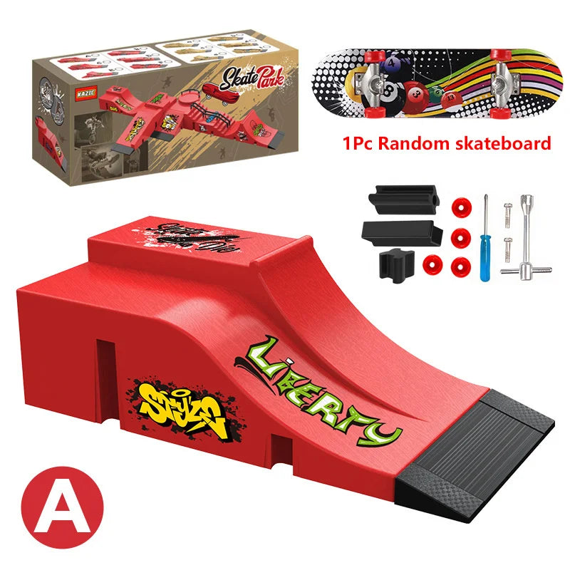90s Finger Skateboard Park & Ramp Set