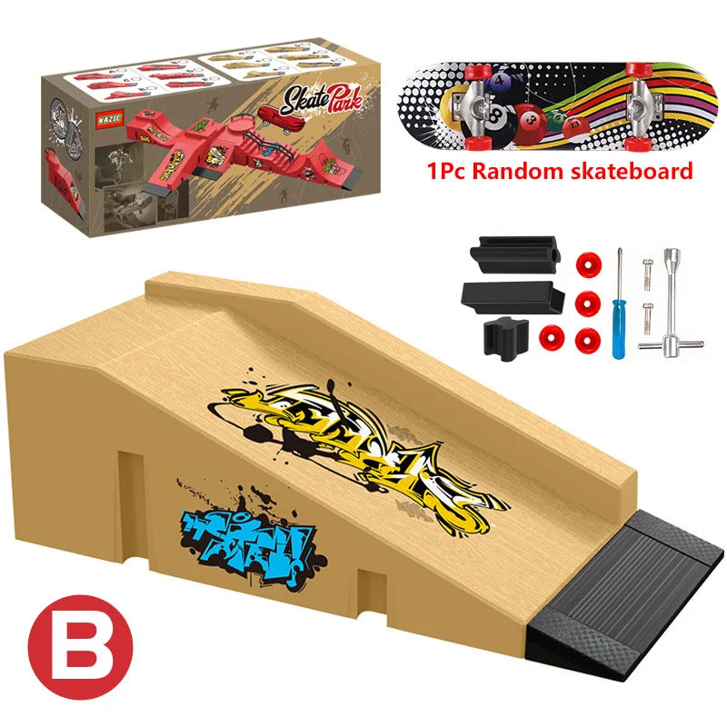 90s Finger Skateboard Park & Ramp Set