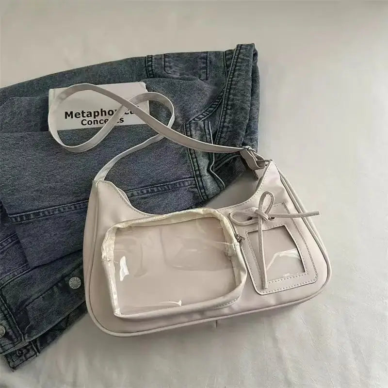 90s Throwback Transparent Shoulder Bag