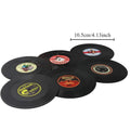 Retro Vinyl Record Coaster Set – 6 Piece