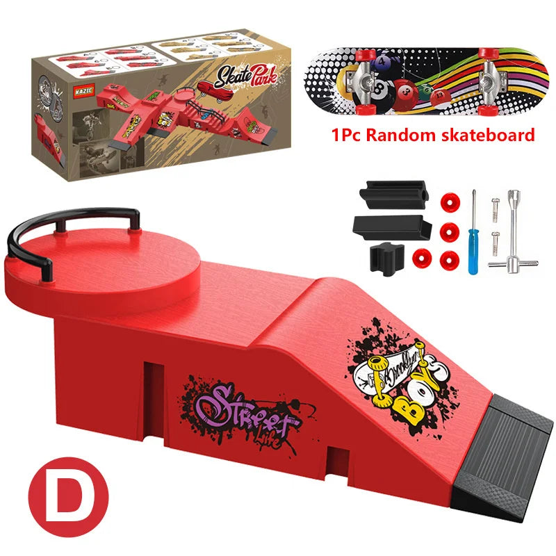90s Finger Skateboard Park & Ramp Set