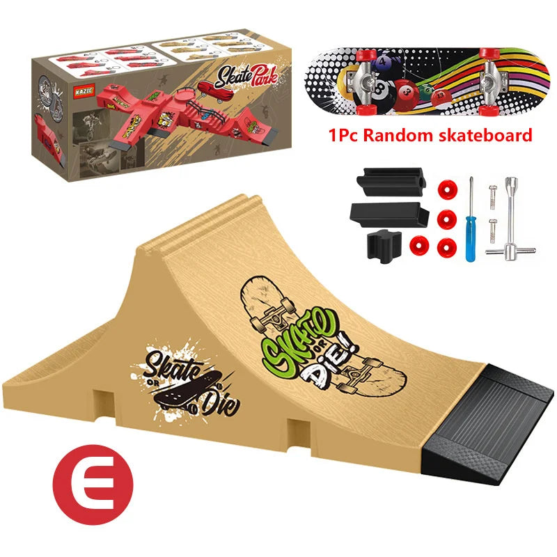 90s Finger Skateboard Park & Ramp Set