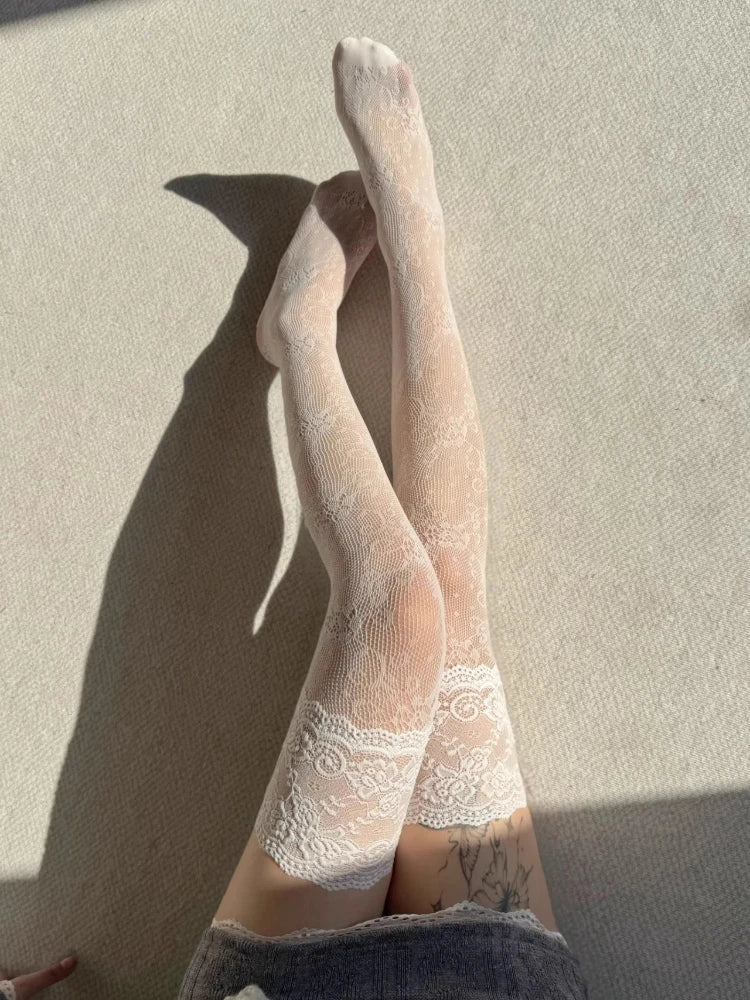 90s Lace Over-the-Knee Stockings
