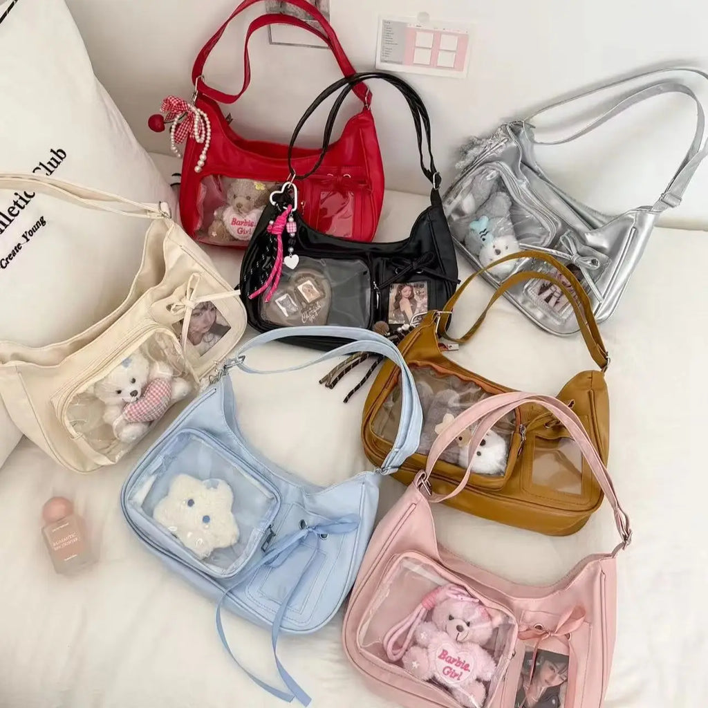 90s Throwback Transparent Shoulder Bag