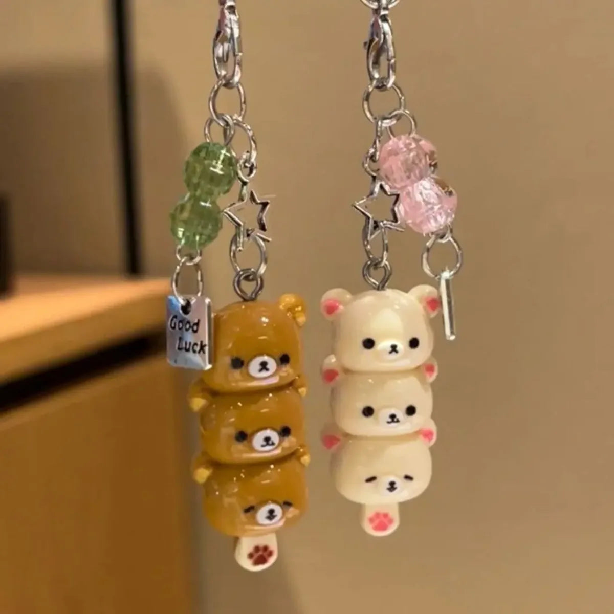 Y2K Bear Phone Charm Keychain
