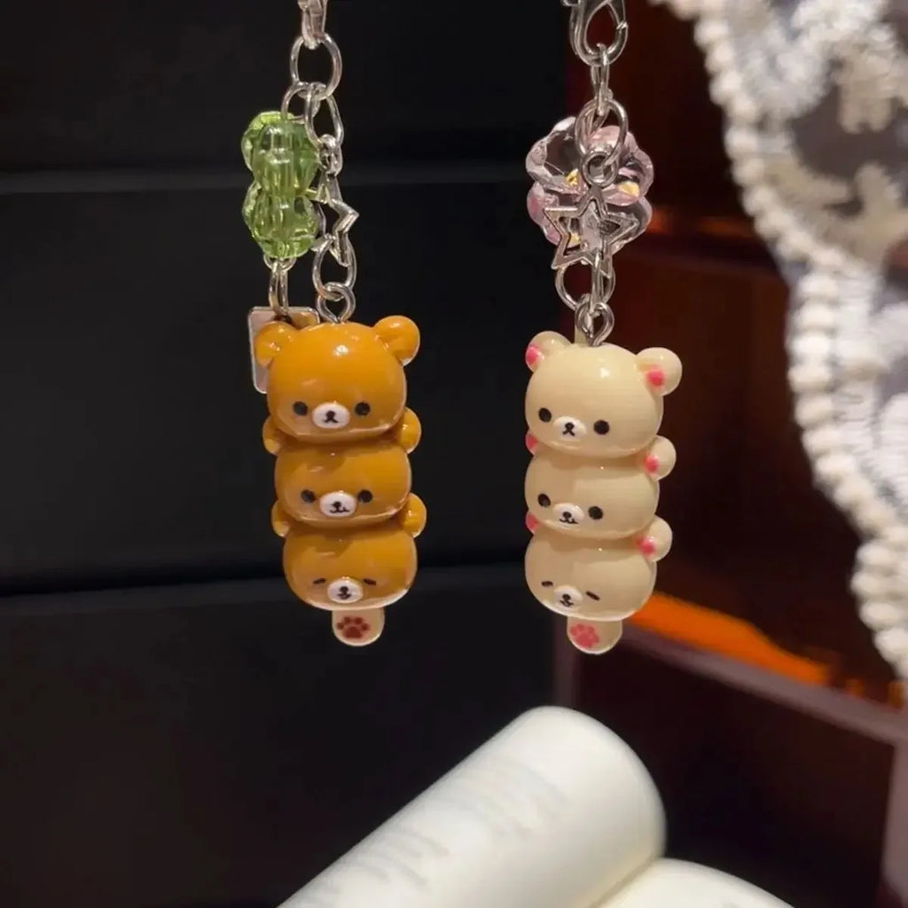 Y2K Bear Phone Charm Keychain