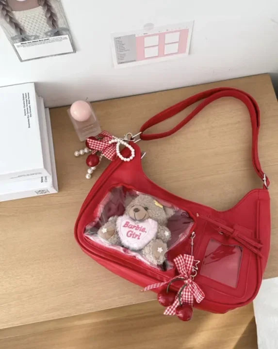 90s Throwback Transparent Shoulder Bag