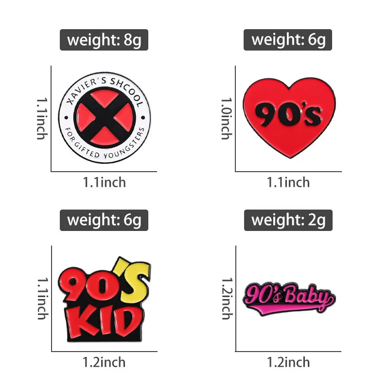 90s Kid Retro Enamel Pins