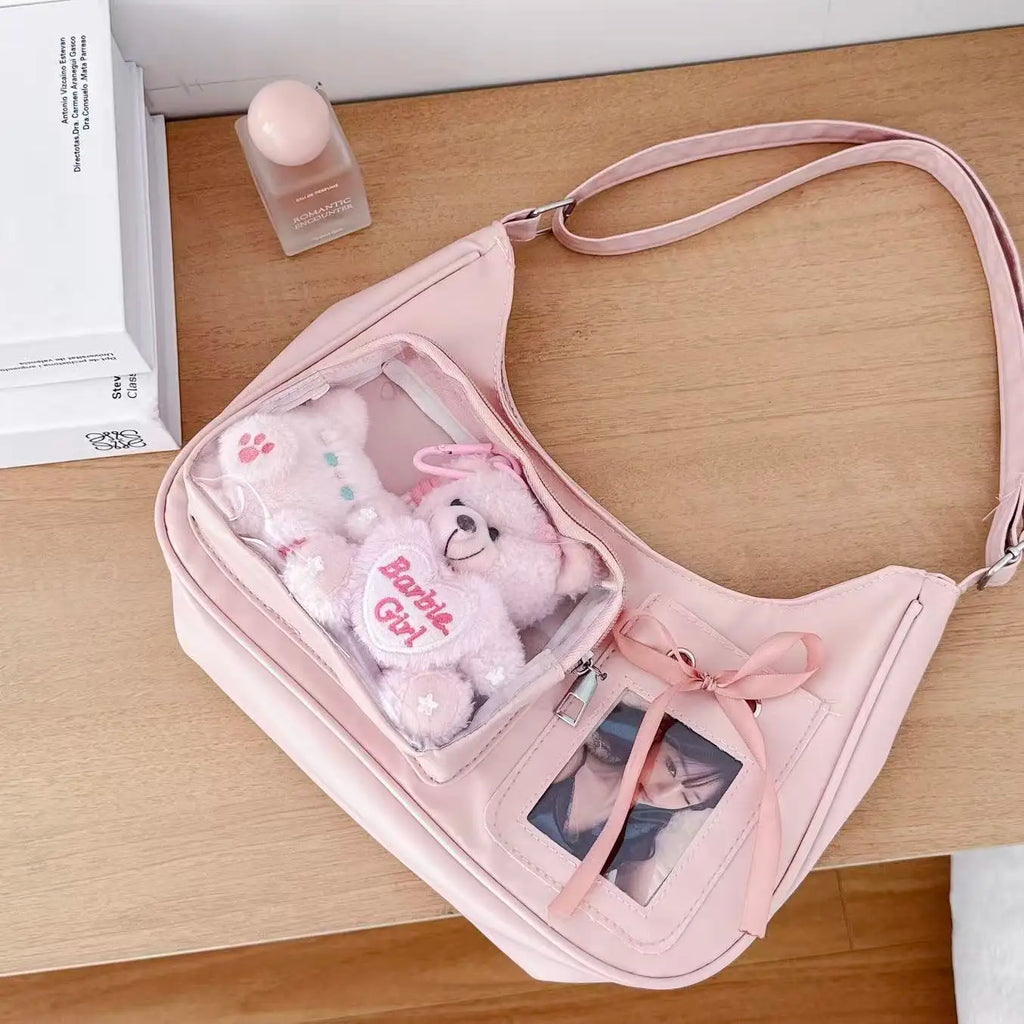 90s Throwback Transparent Shoulder Bag