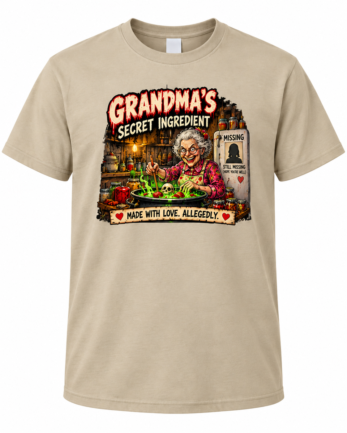 Grandma's Secret Ingredient on Sand shirt