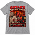 Satan's Customer Service on Sports Gray shirt