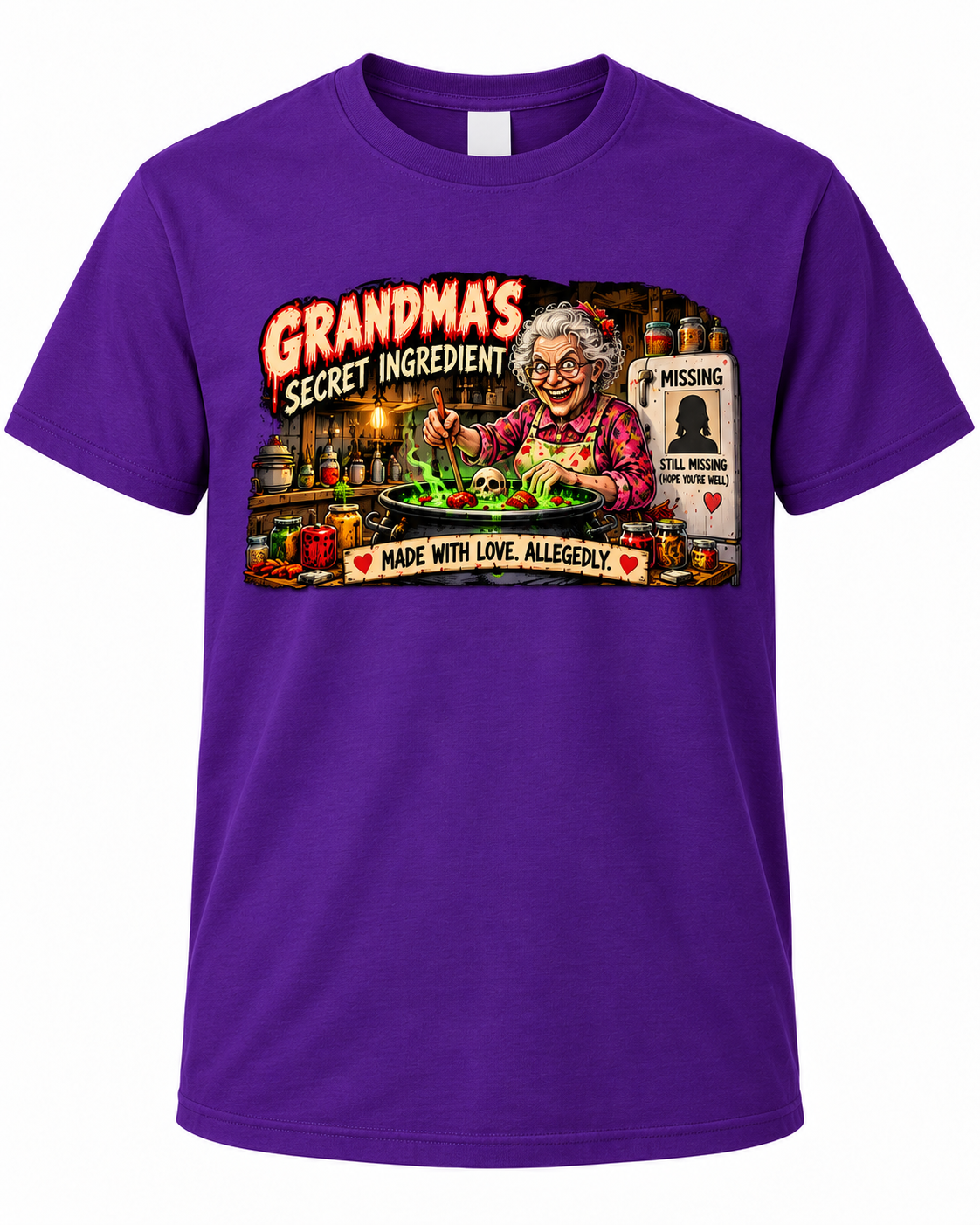 Grandma's Secret Ingredient on Purple shirt