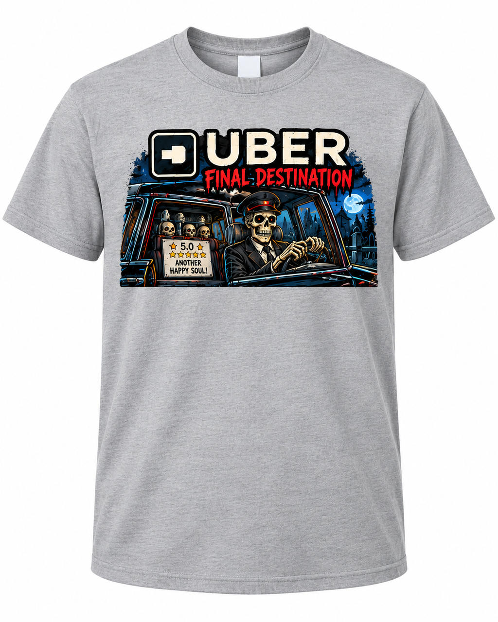Uber Final Destination on Sports Gray shirt