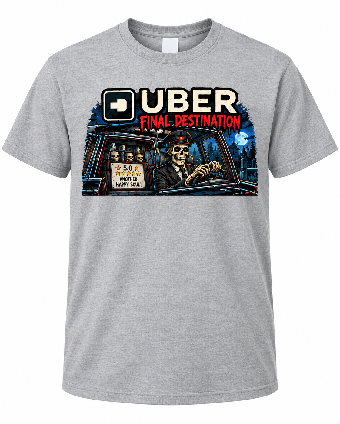 Uber Final Destination on Sports Gray shirt