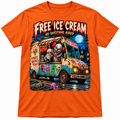 Free Ice Cream – No Questions Asked on Orange shirt