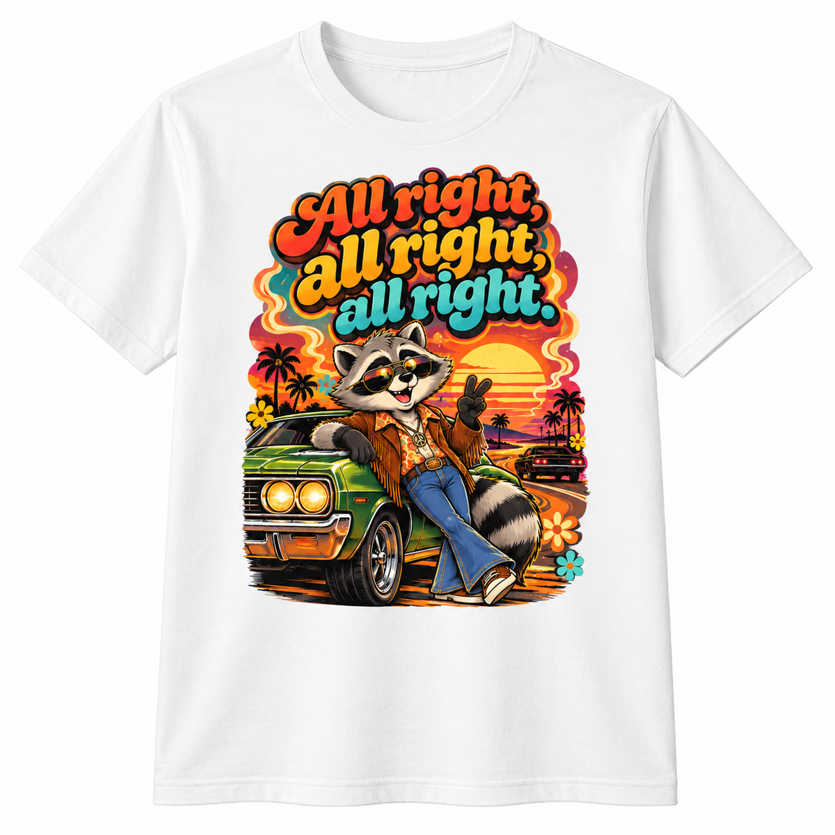 Alright Alright Alright – Retro 70s & 90s Nostalgia Graphic T-Shirt