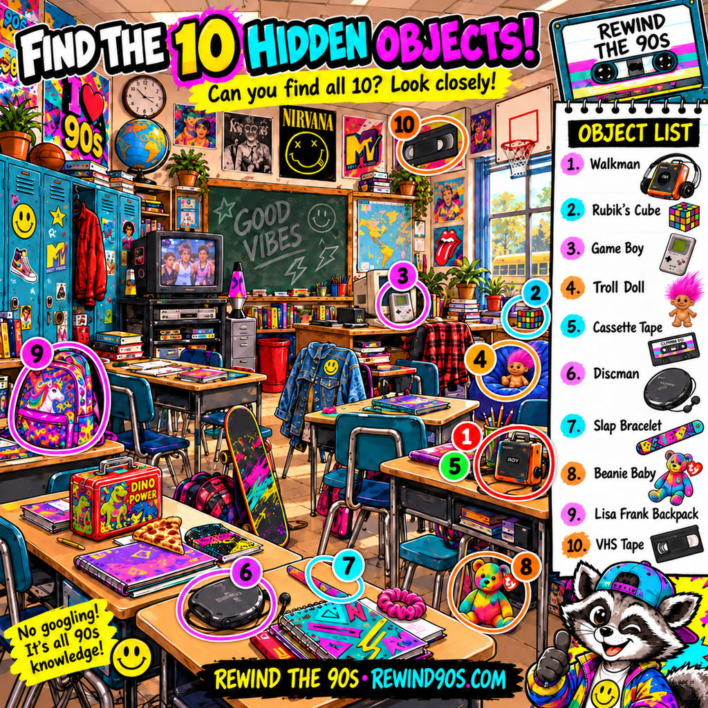 90s Hidden Object Challenge – Official Answer Guide