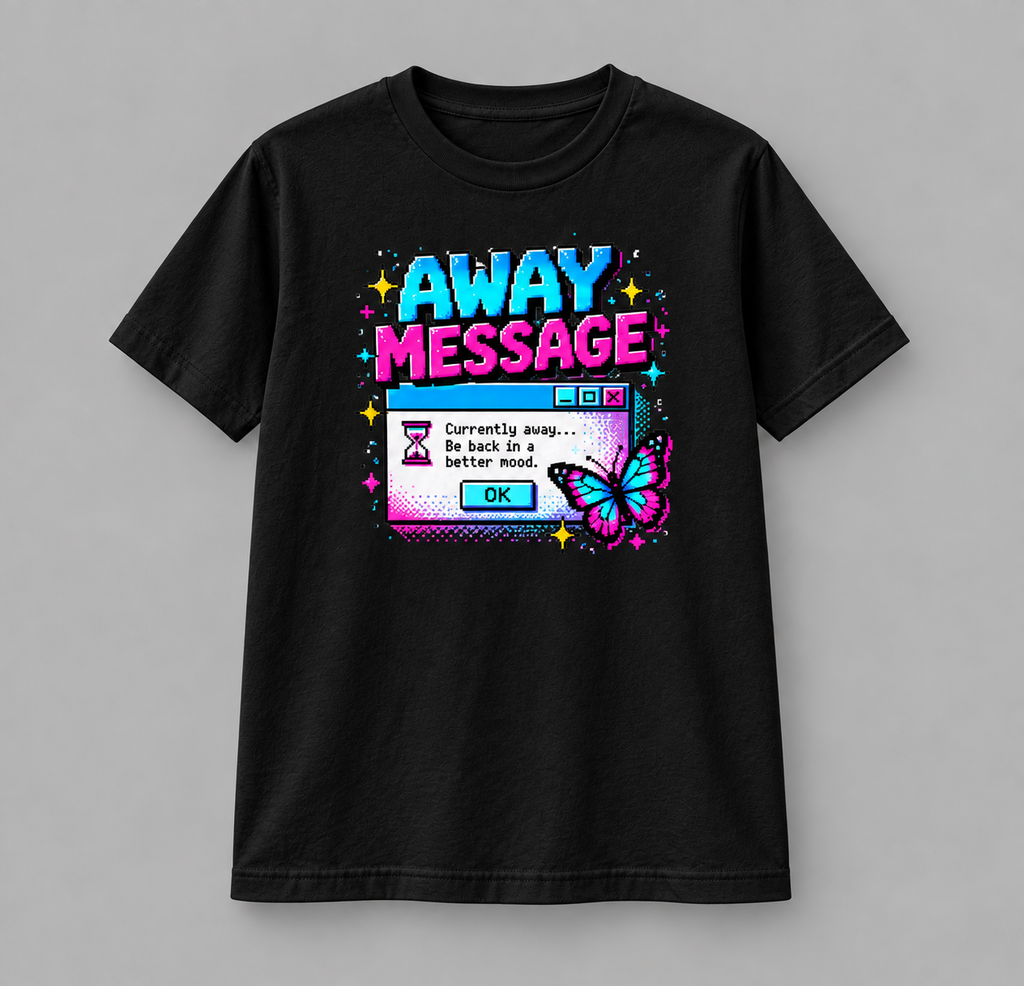 Away Message Energy – Y2K Retro Graphic Tee