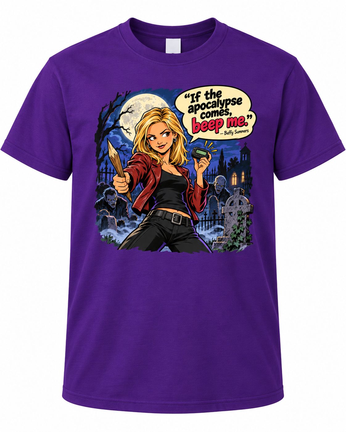 If The Apocalypse Comes, Beep Me! Retro 90s Graphic Tee – Funny Throwback Shirt