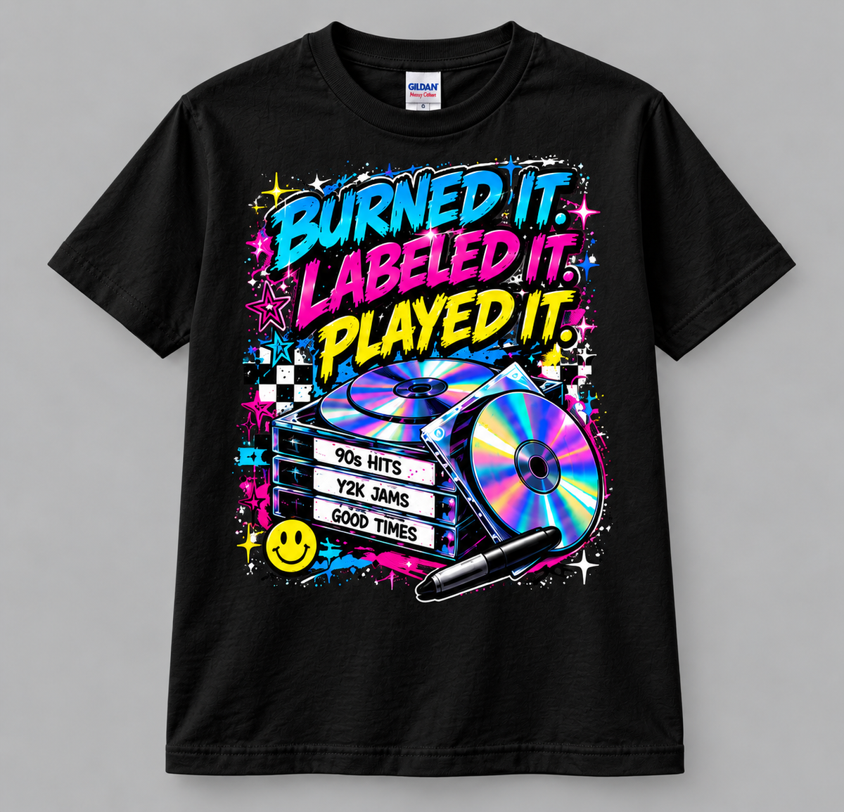 Played It Till It Skipped – Y2K Retro CD Graphic Tee
