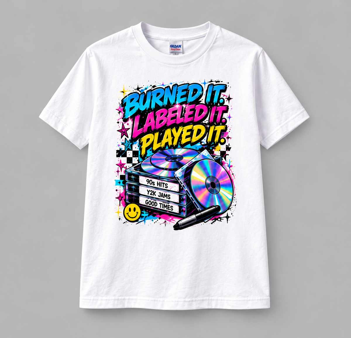 Played It Till It Skipped – Y2K Retro CD Graphic Tee