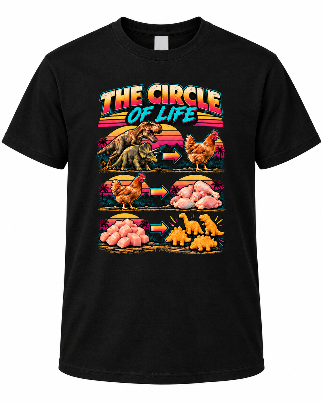 Chicken Circle of Life Graphic T-Shirt