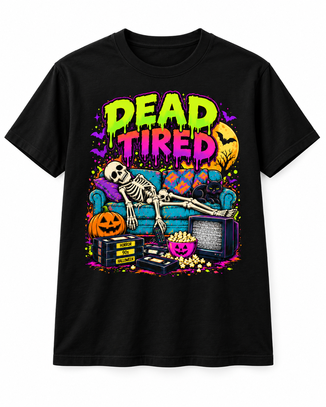 Dead Tired Retro Halloween T-Shirt